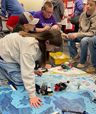 Members of Elgin Eagle Robotics Team during competition